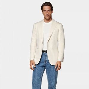 Suitsupply Havana Pure Linen Jacket in White